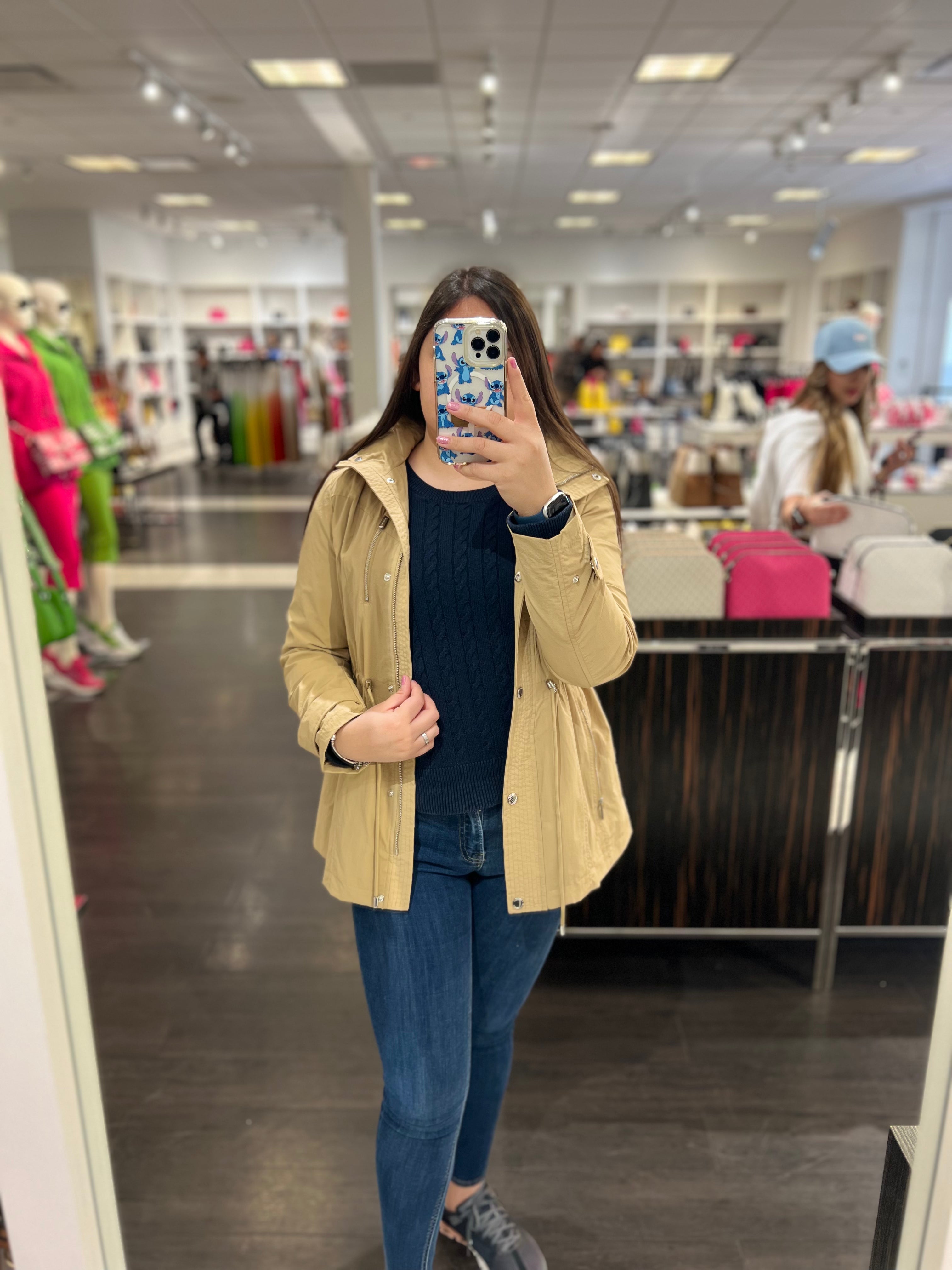 Michael Kors Woven Hooded Anorak