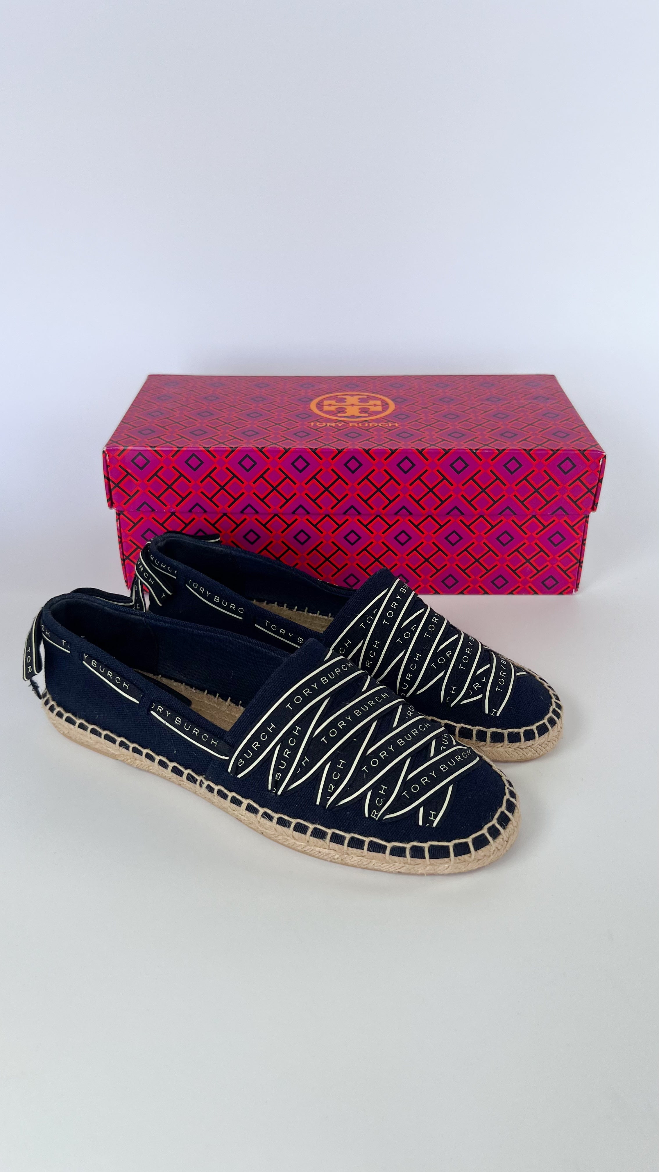 Tory Burch  Navy Espadrille