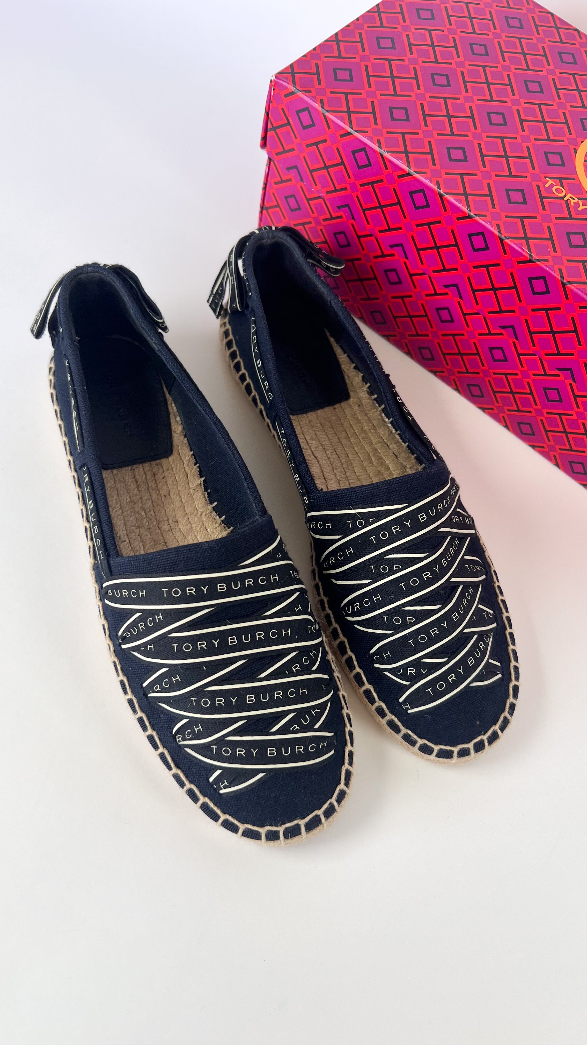 Tory Burch  Navy Espadrille