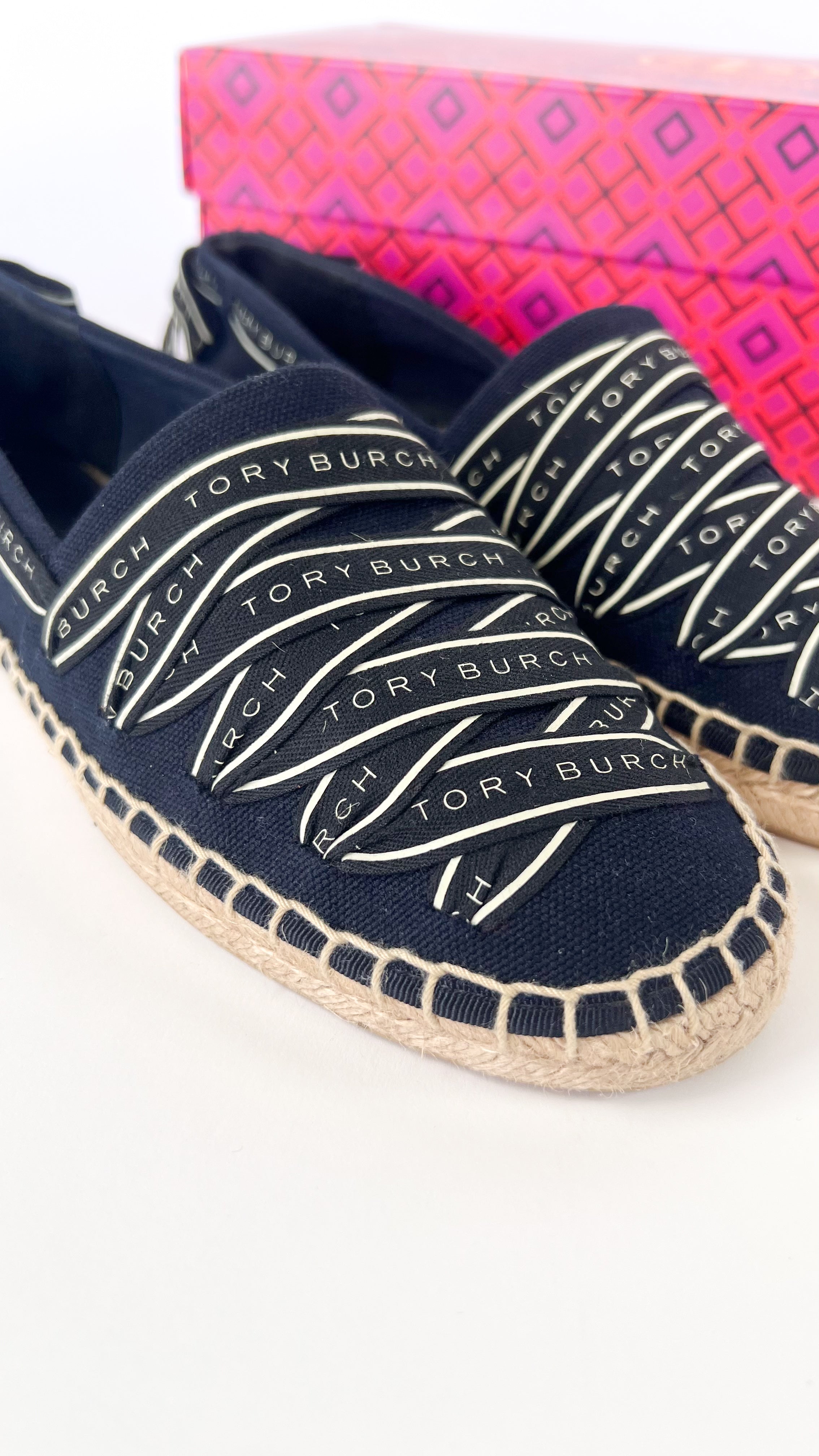 Tory Burch  Navy Espadrille
