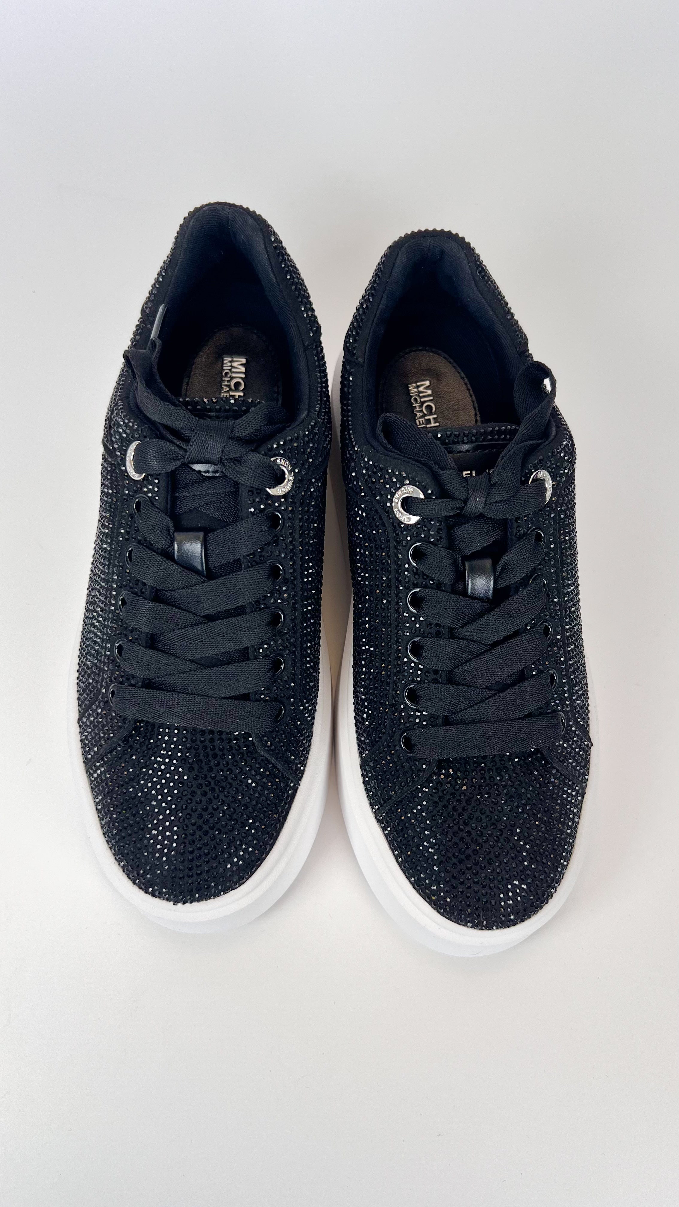 Michael Kors Romey Lace Up Hot Fix Stones Black