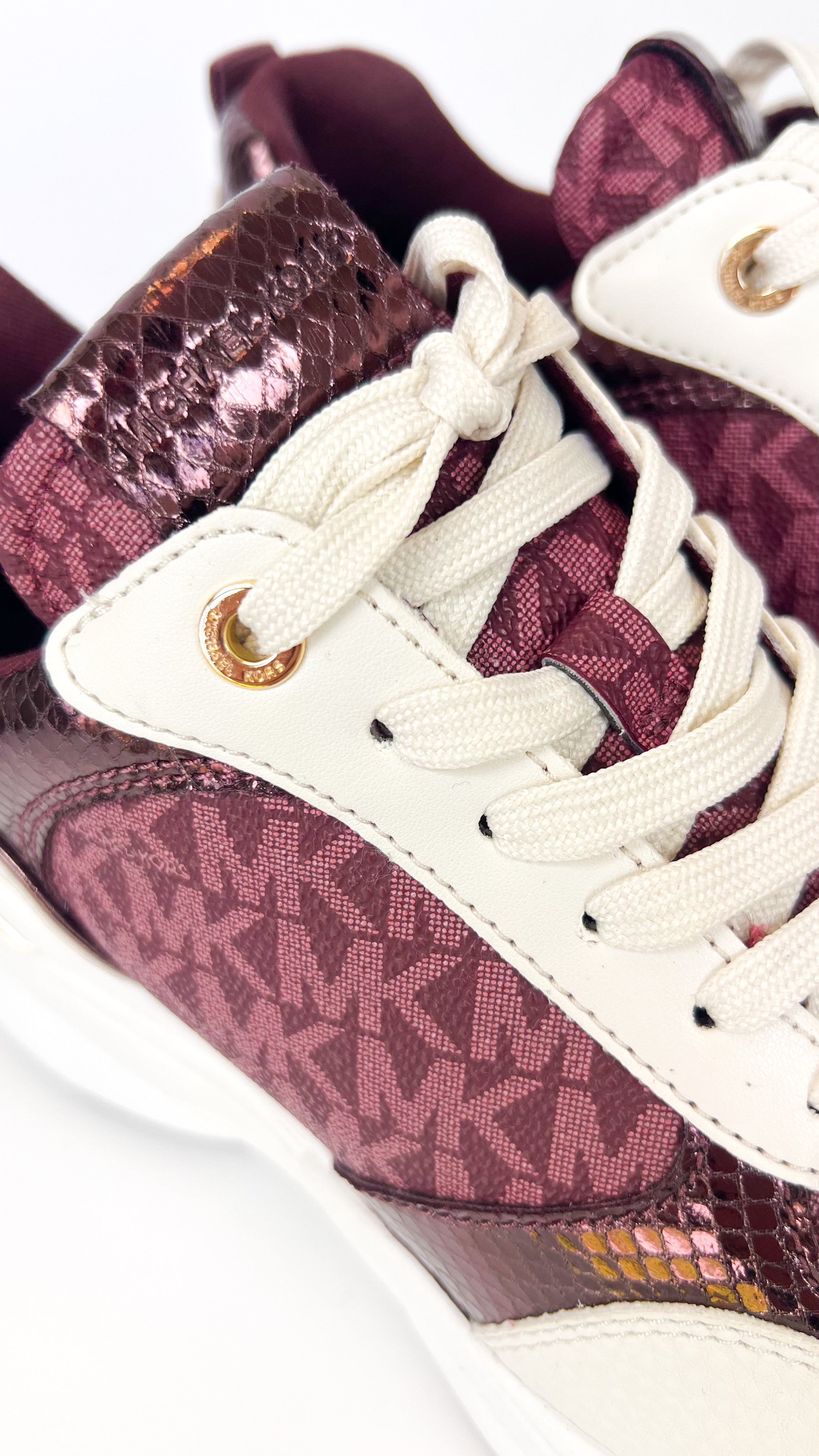 Michael Kors Katrina Wedge Trainer Oxblood