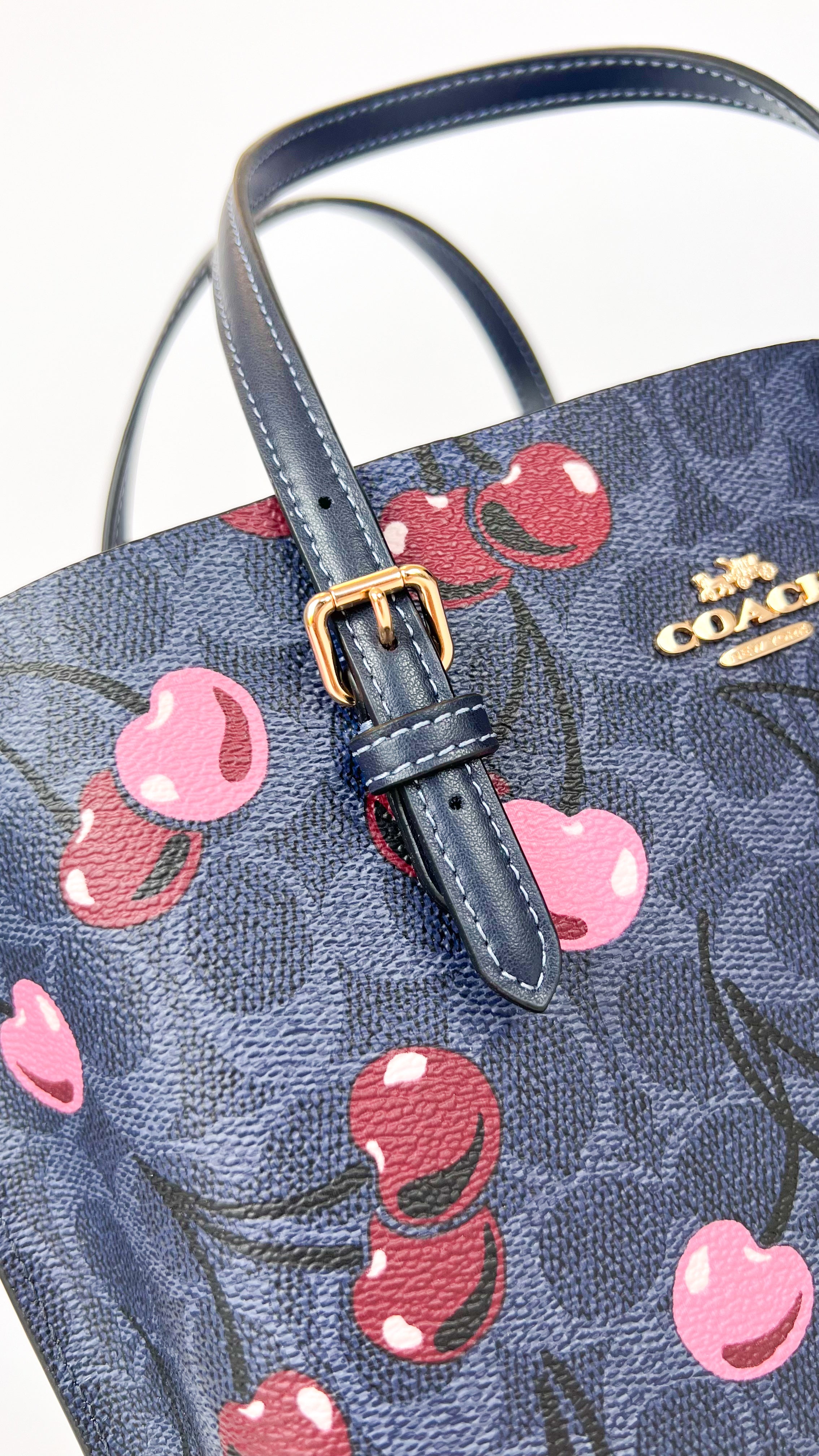 Coach Mollie Tote Bag 25 Cherry Denim